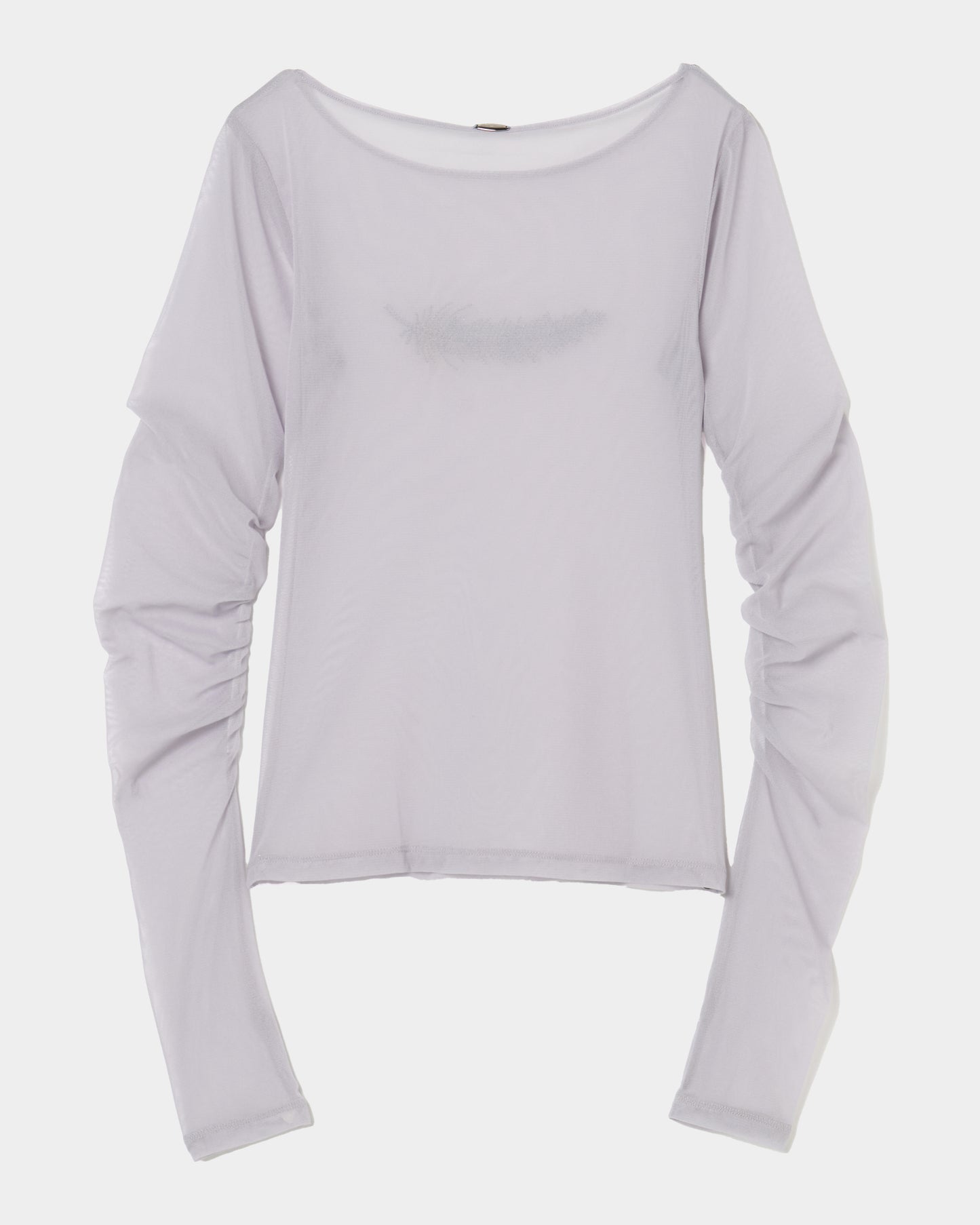 feather beads embroidery gather sleeve tops Gray【Delivery in February 2026】