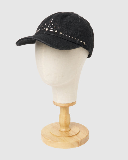 silver metal tiara cap Black【stock】