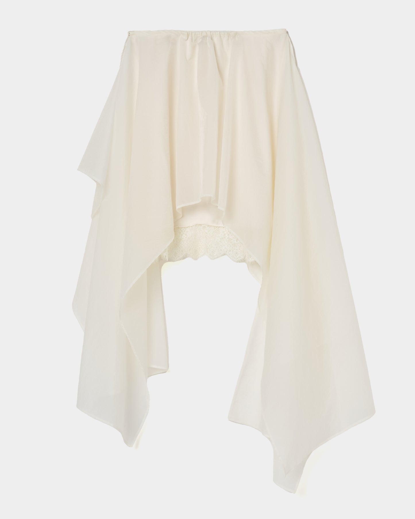 asymmetry hem layered skirt Ivory【Delivery in February 2026】