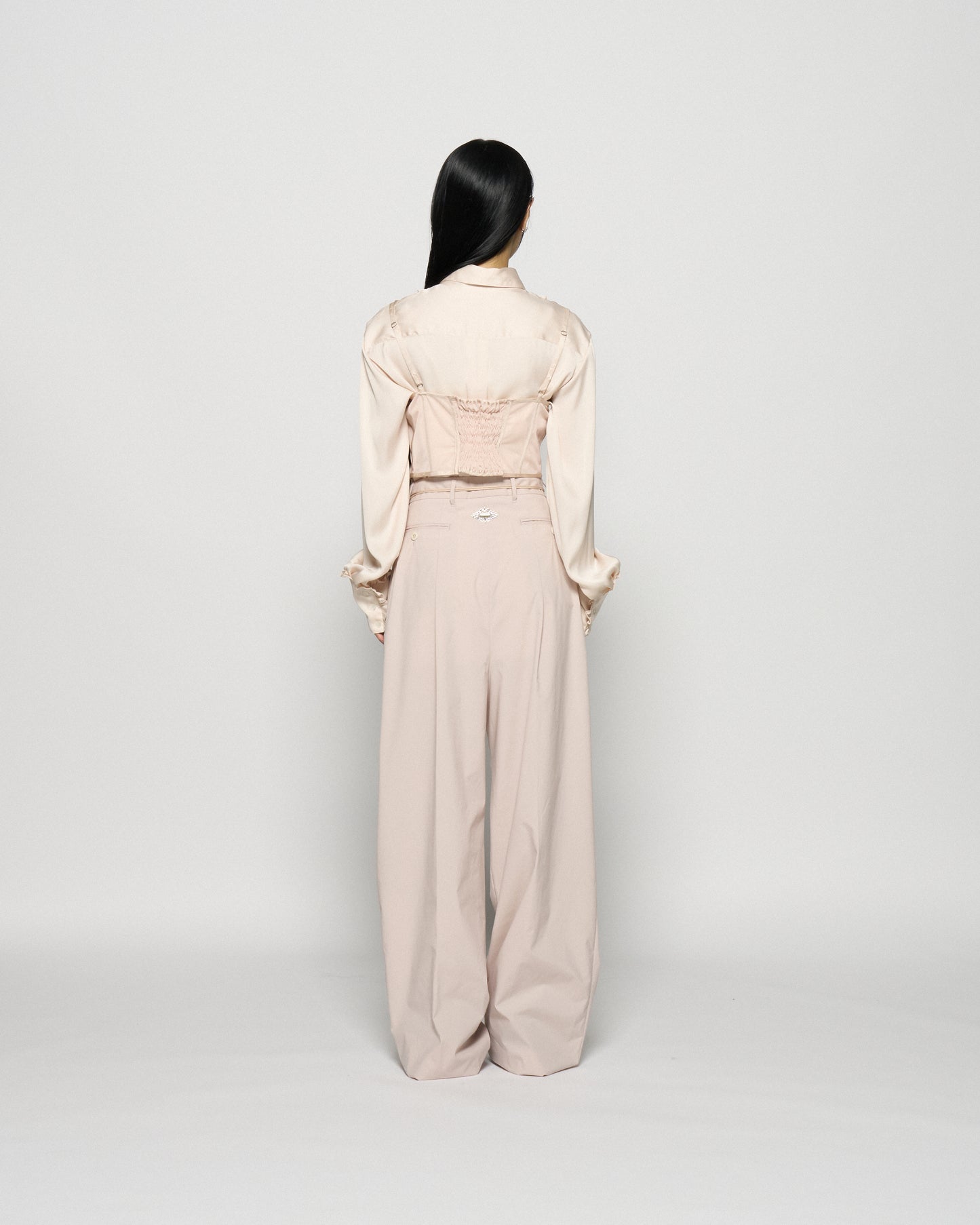 taslan tuck pants Shell pink【Delivery in February 2026】