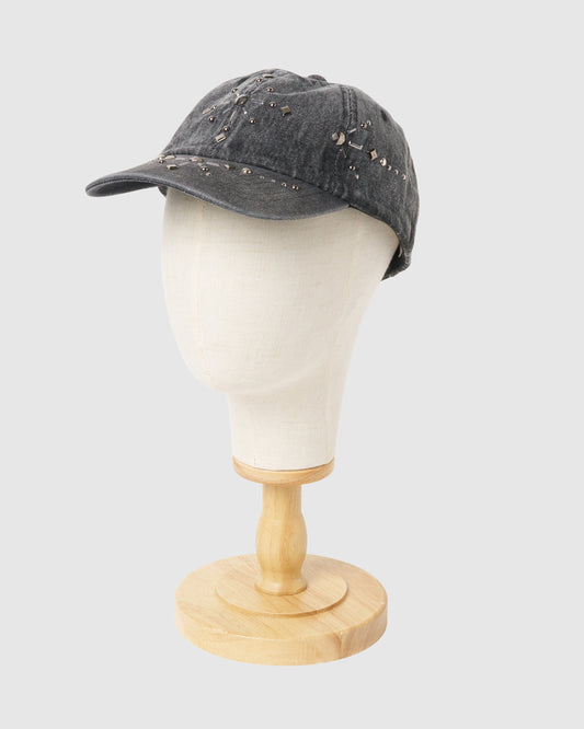 silver metal cross cap Gray【stock】