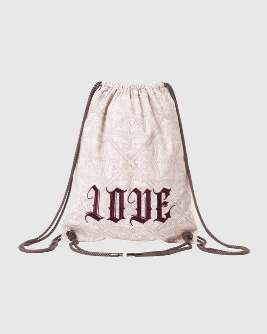 【New item】Pocelain tiles LOVE drawstring backpack【Delivery in March 2026】