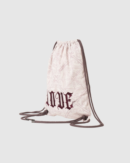 【New item】Pocelain tiles LOVE drawstring backpack【Delivery in March 2026】