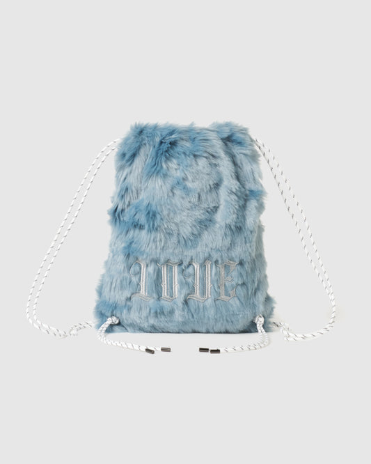 【New item】sax fur LOVE drawstring backpack【Delivery in March 2026】
