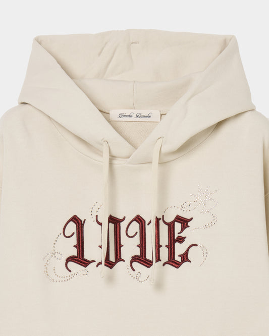 【New item】LOVE sparkle hoodie Ivory【Delivery in March 2026】