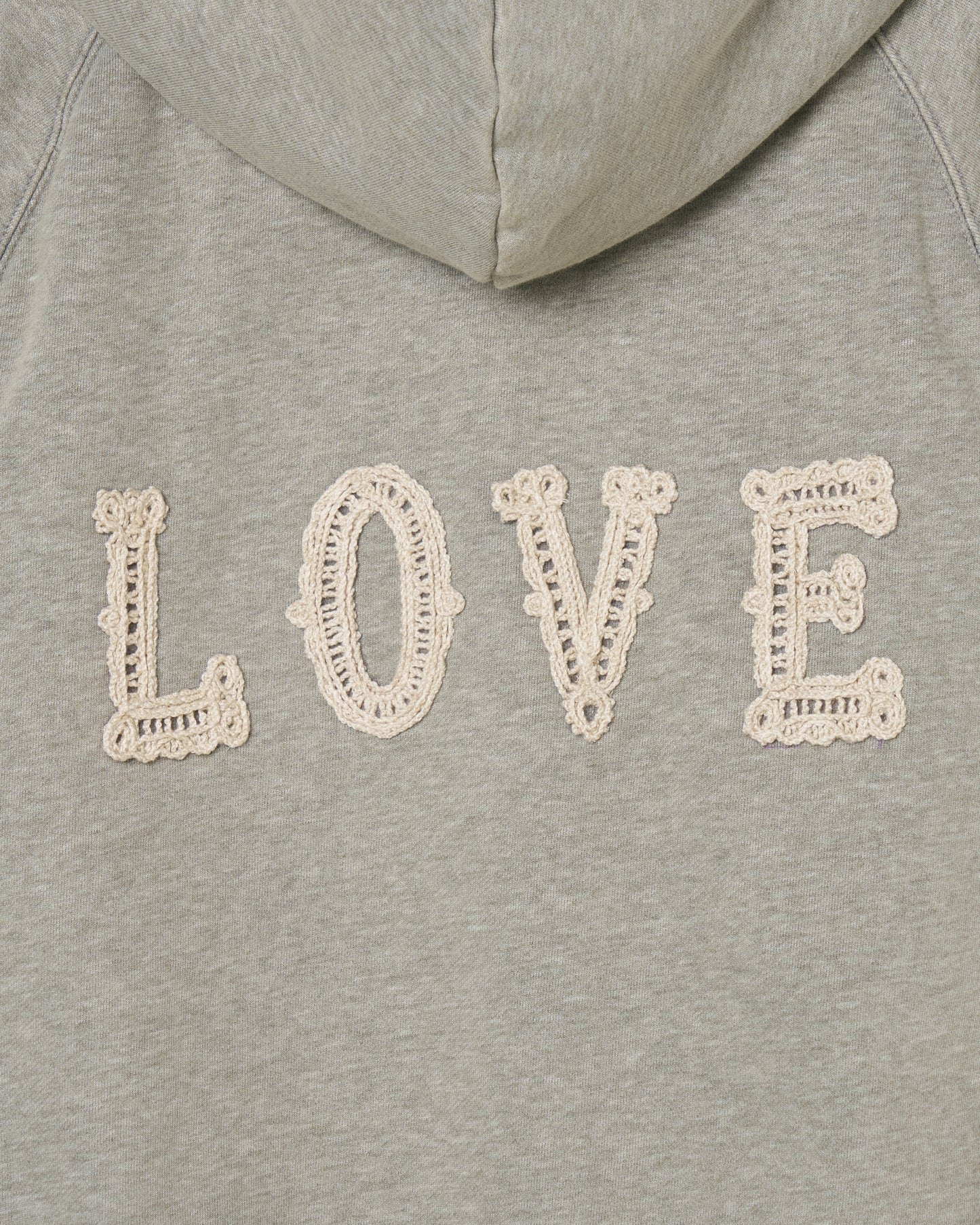 LOVE embroidery layered zip hoodie【Delivery in September 2026】