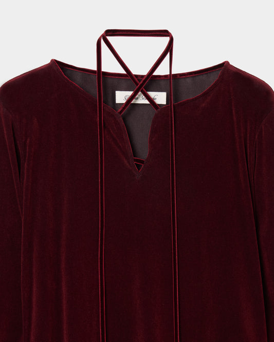 flocky tulle pullover Bordeaux【Delivery in June 2026】
