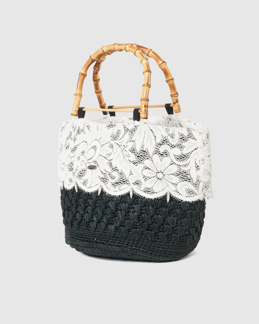 white lace raffia bag【Delivery in June 2025】