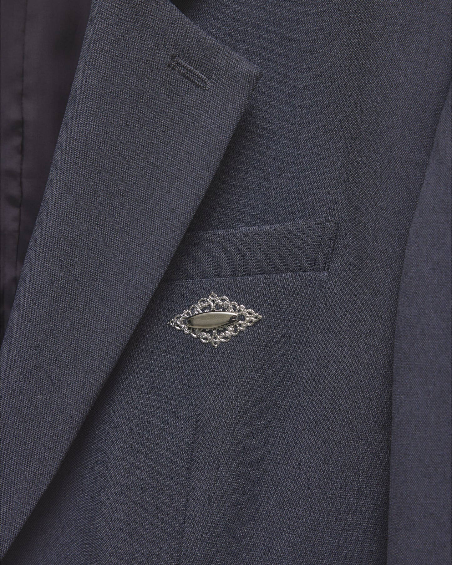 Stripe lining cropped jacket Gray【Delivery in January 2027】