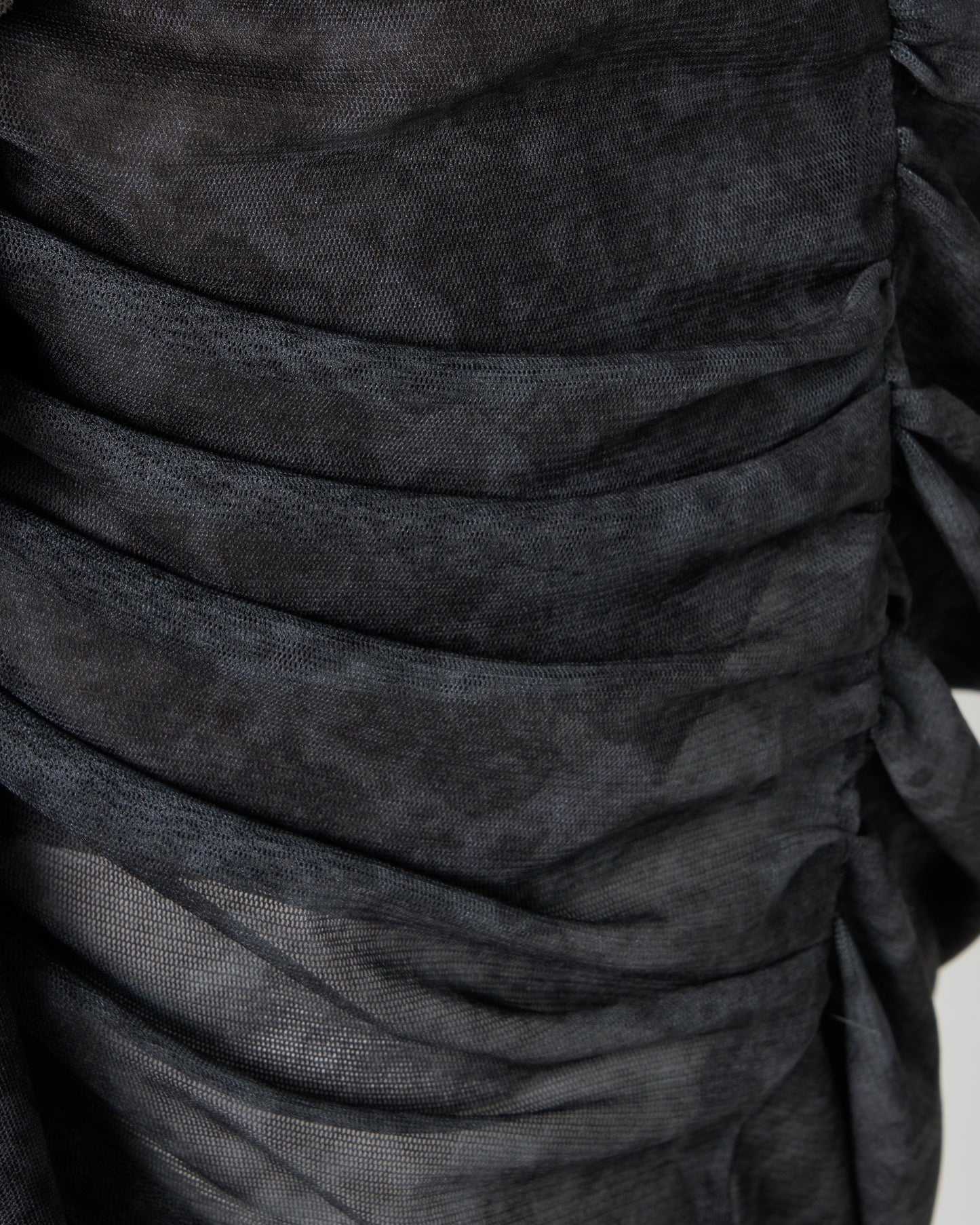 meteorite print tulle drape skirt Dark Green【Delivery in August 2026】