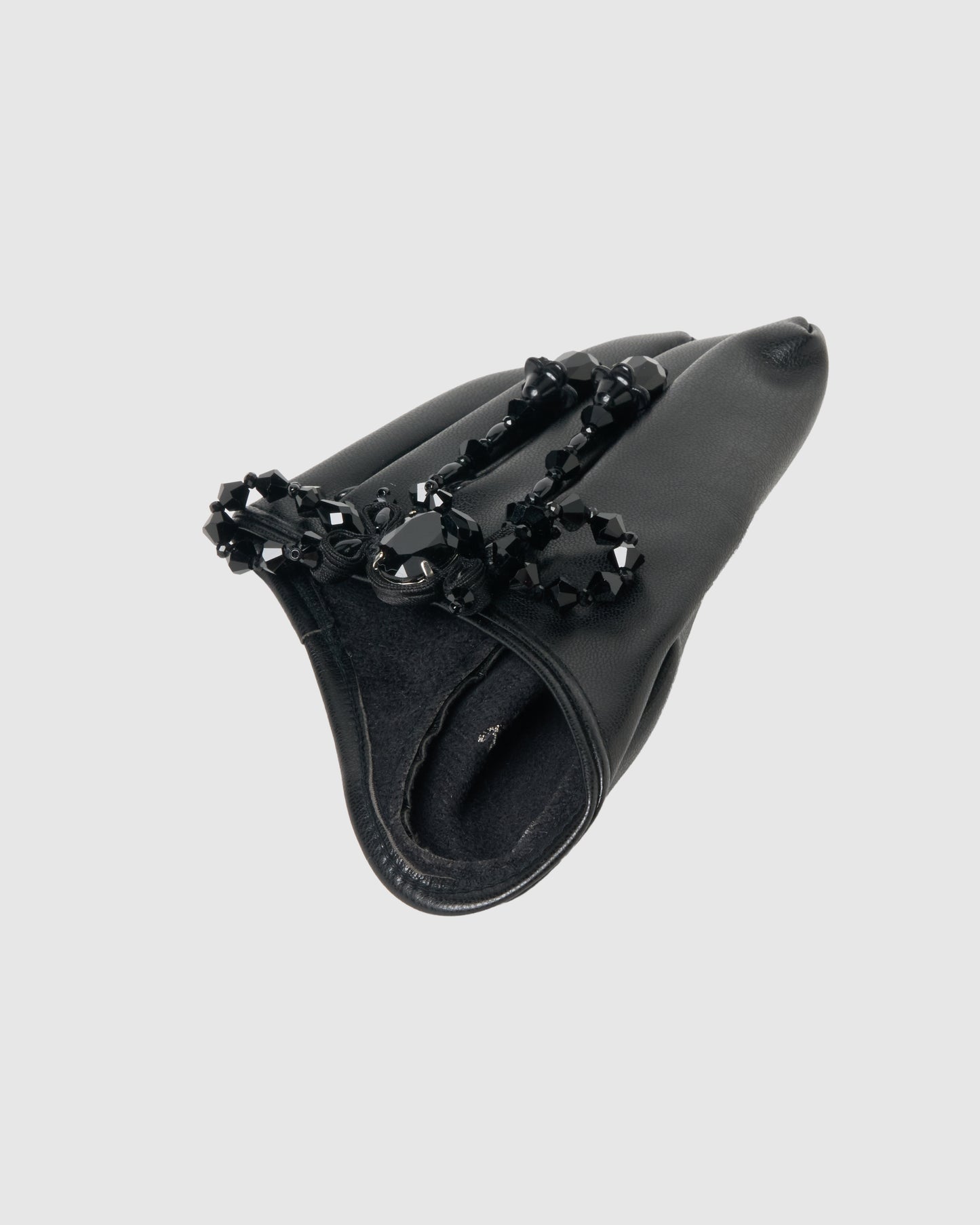 black bijou ribbon gloves【Delivery in August 2026】