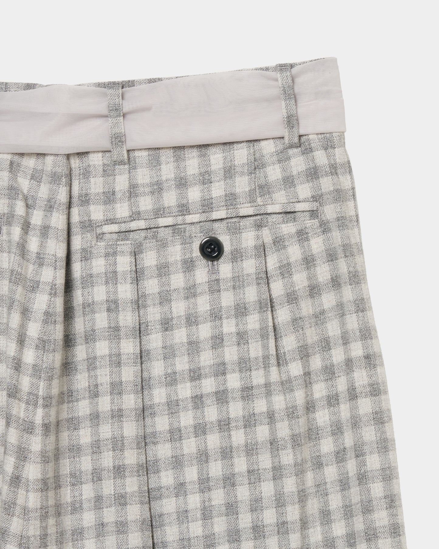 fringe sheer belt check pants 【Delivery in August 2026】
