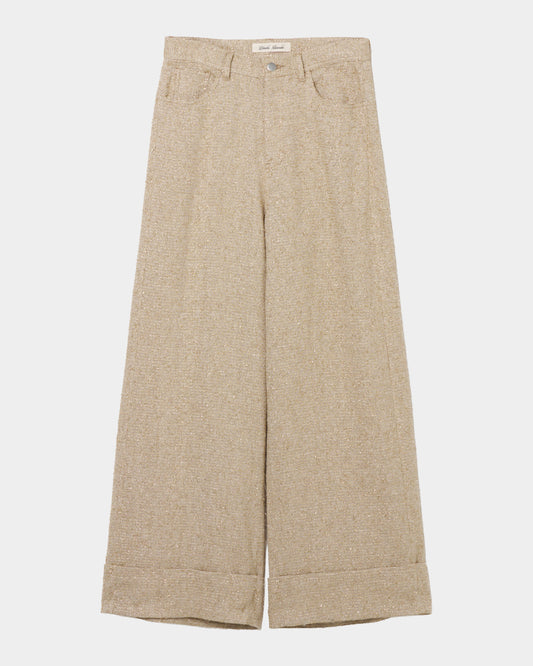 shiny tweed pants【Delivery in August 2026】