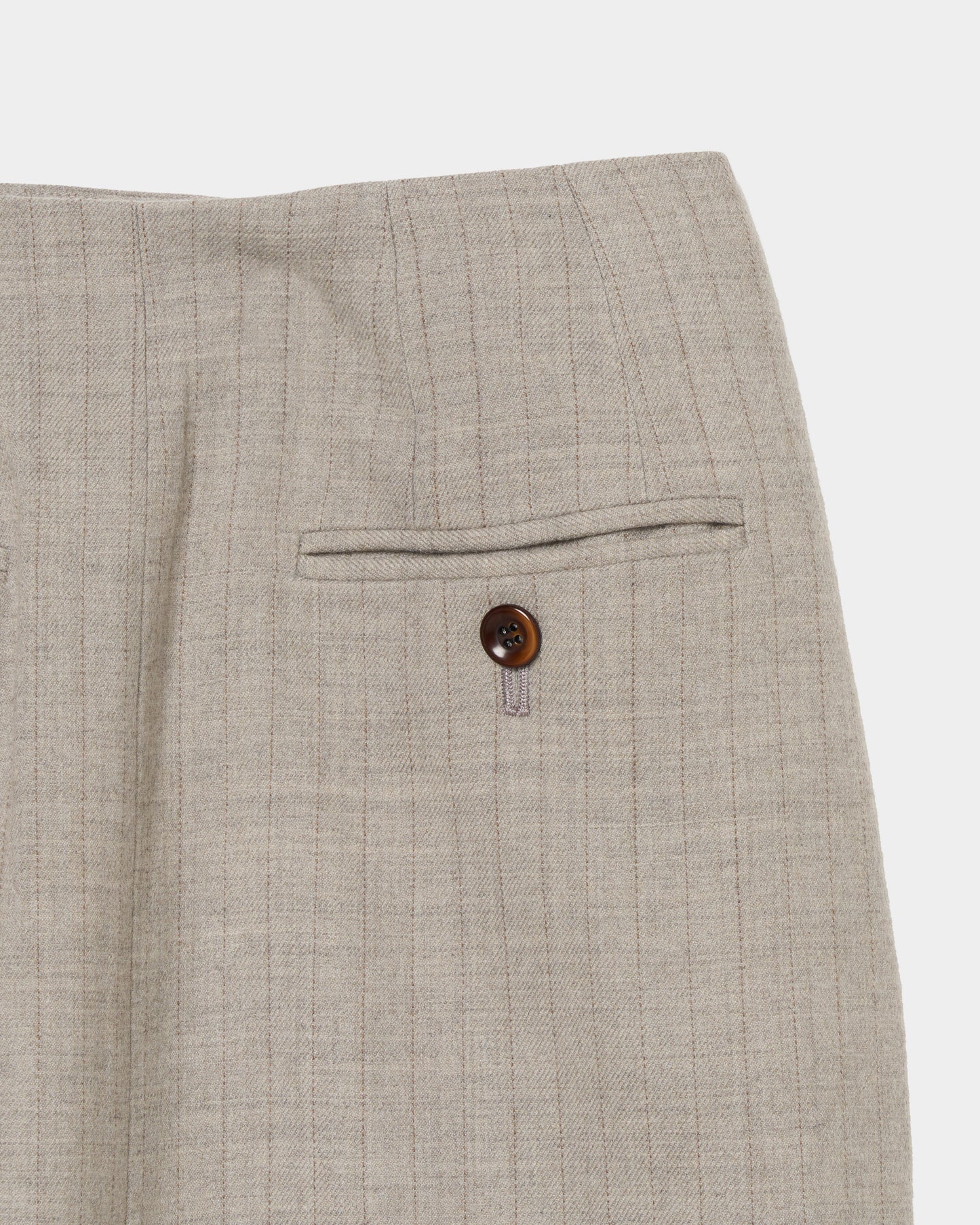 metal buckle stripe wool wrap skirt Greige【Delivery in July 2026】