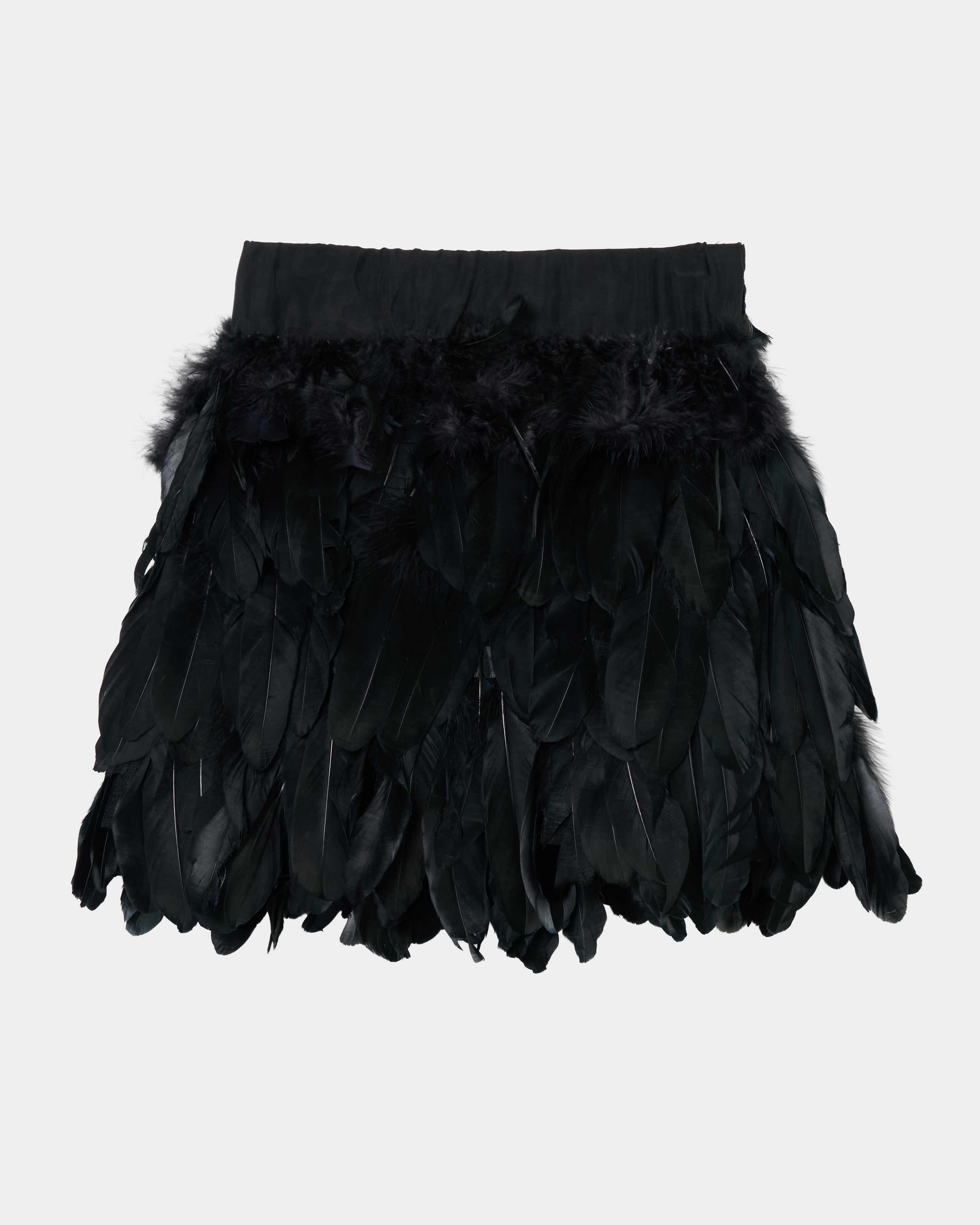 タナカダイスケ|スカート|feather mini skirt Black – tanakadaisuke