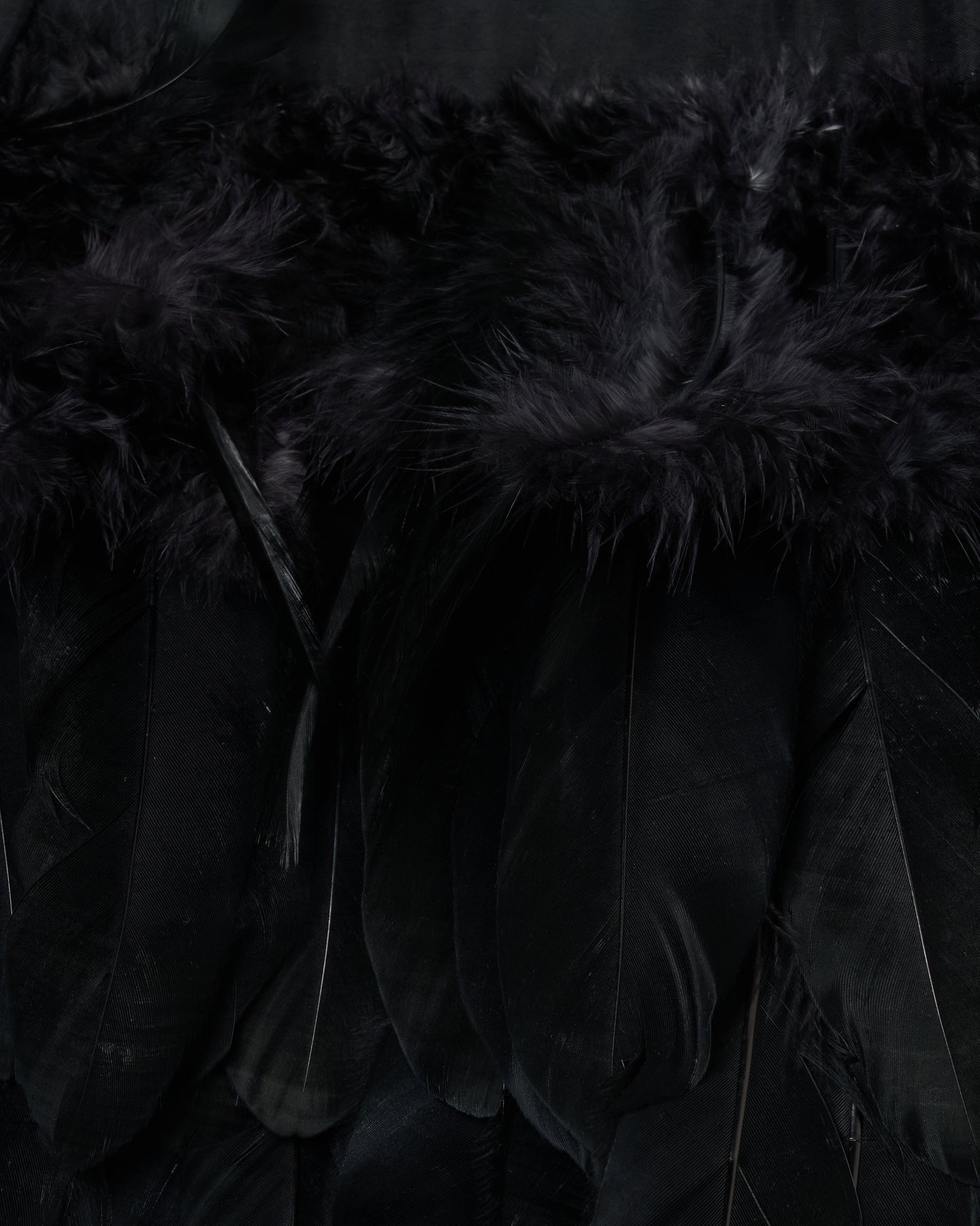 feather mini skirt Black【Delivery in September 2026】