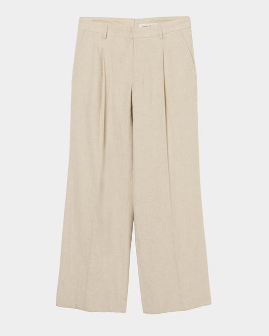 wool linen straight pants【Delivery in August 2026】
