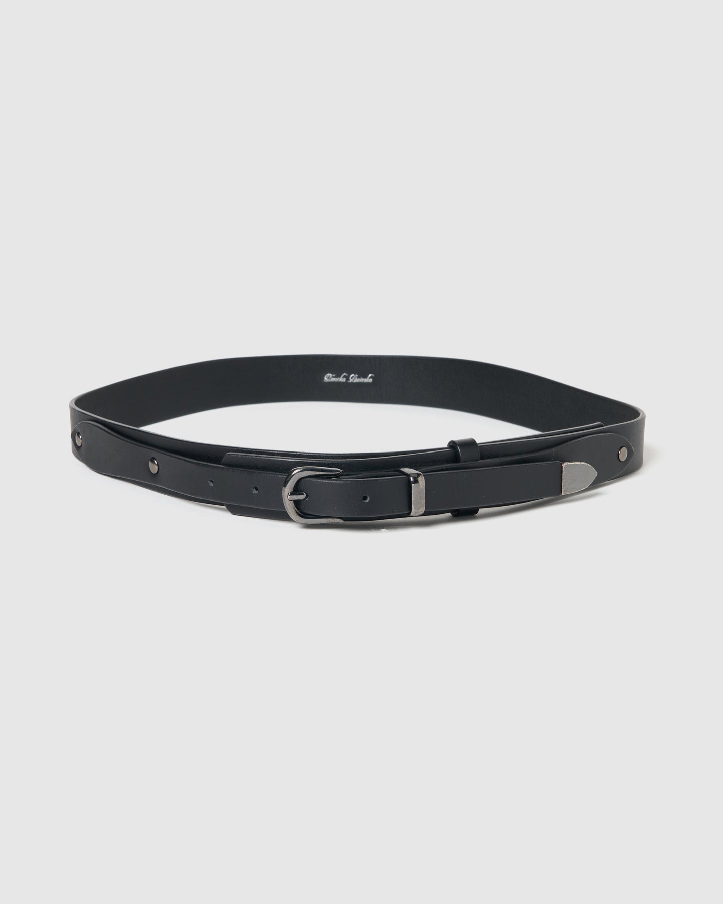 metal studs double belt Black【Delivery in August 2026】