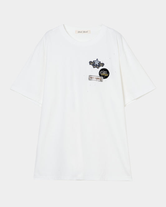Hitting the star T-shirt White【Delivery in August 2026】