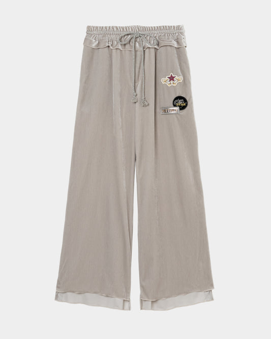 Hitting the star velour pants Gray【Delivery in September 2026】