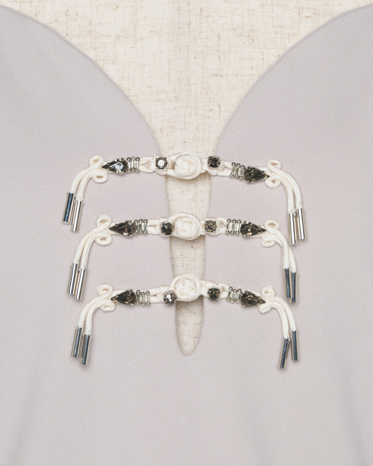 Metal china button camisole Greige【Delivery in March 2027】