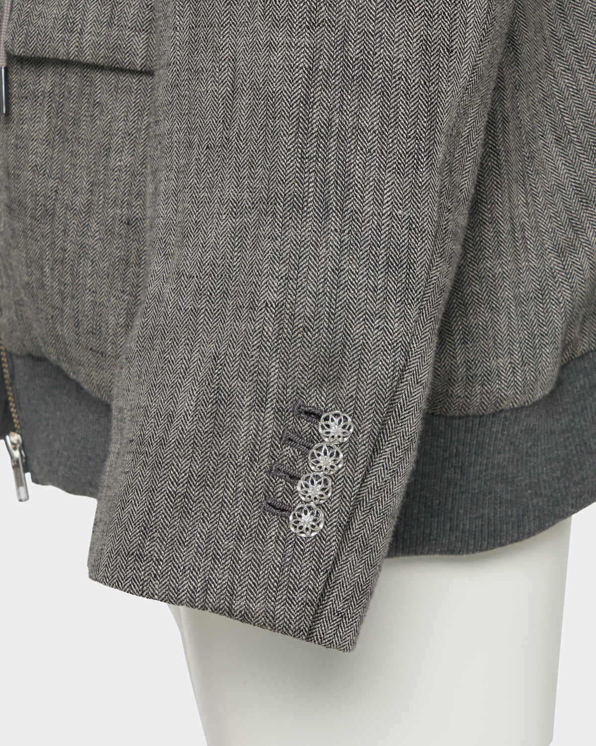 Double layer emblem jacket Gray【Delivery in January 2027】