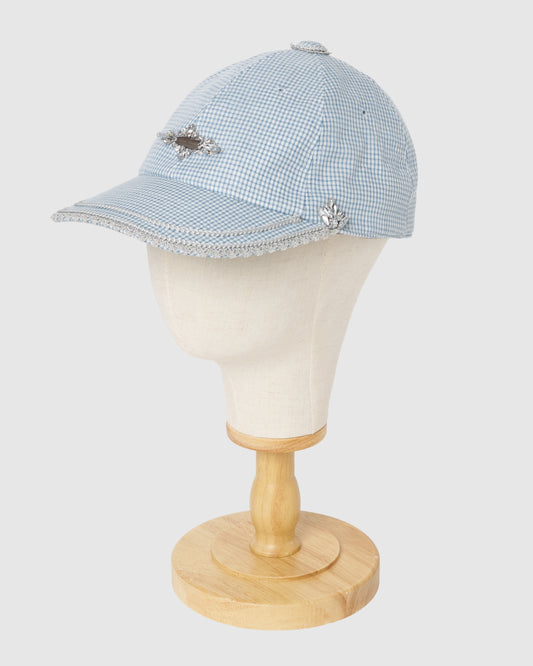 bijou logo check Cap Blue【Delivery in March 2027】