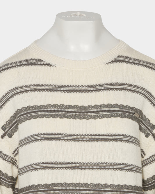 Lace border knit pulover Off white【Delivery in January 2027】