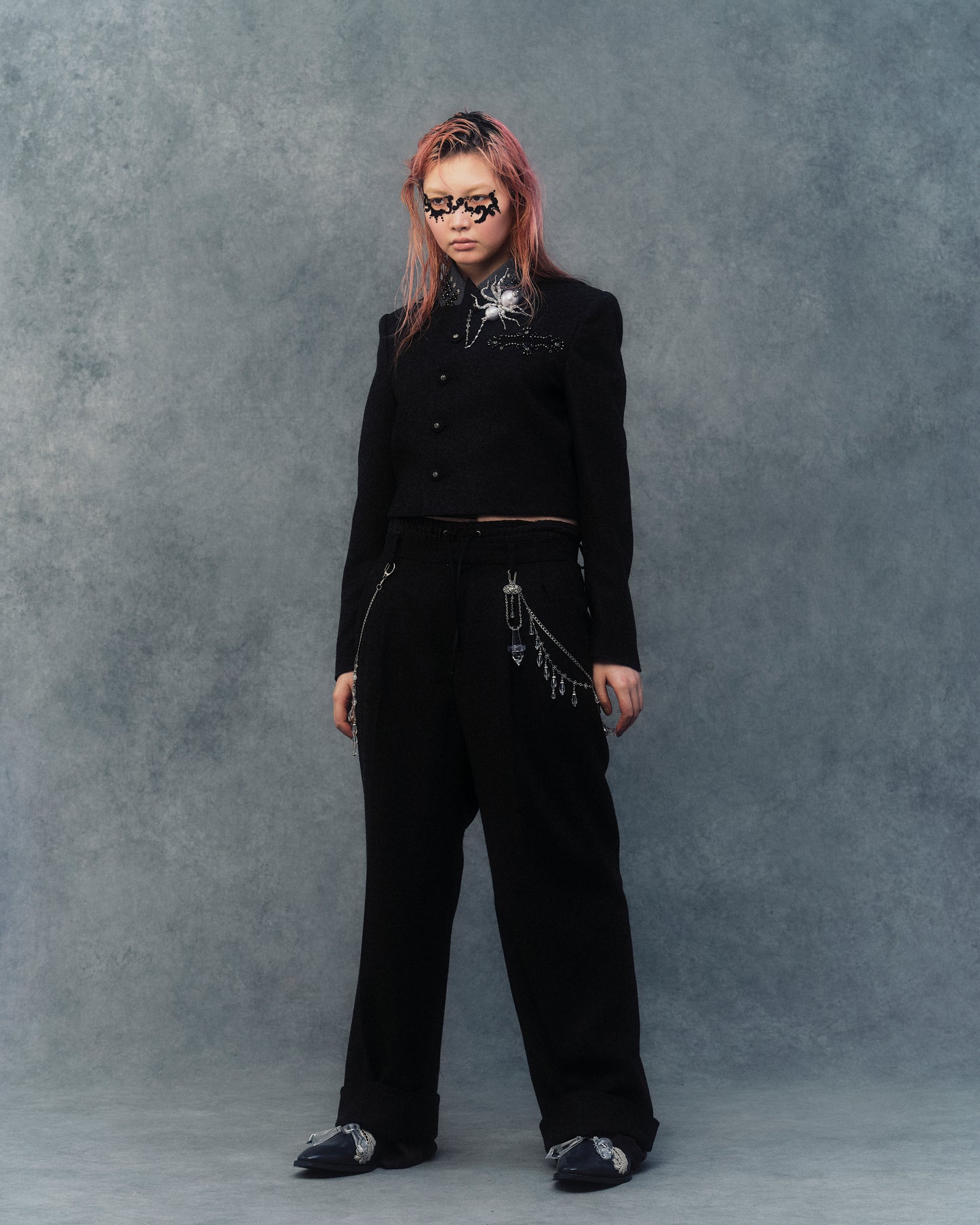 【sakaitakeru collaboration】crystal bijou body chain【Delivery in March 2025】