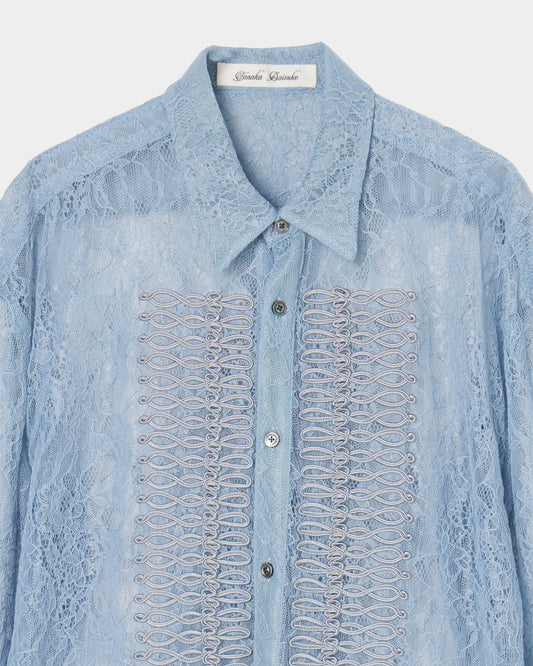 Napoleon lace shirt Pale blue【Delivery in February 2027】