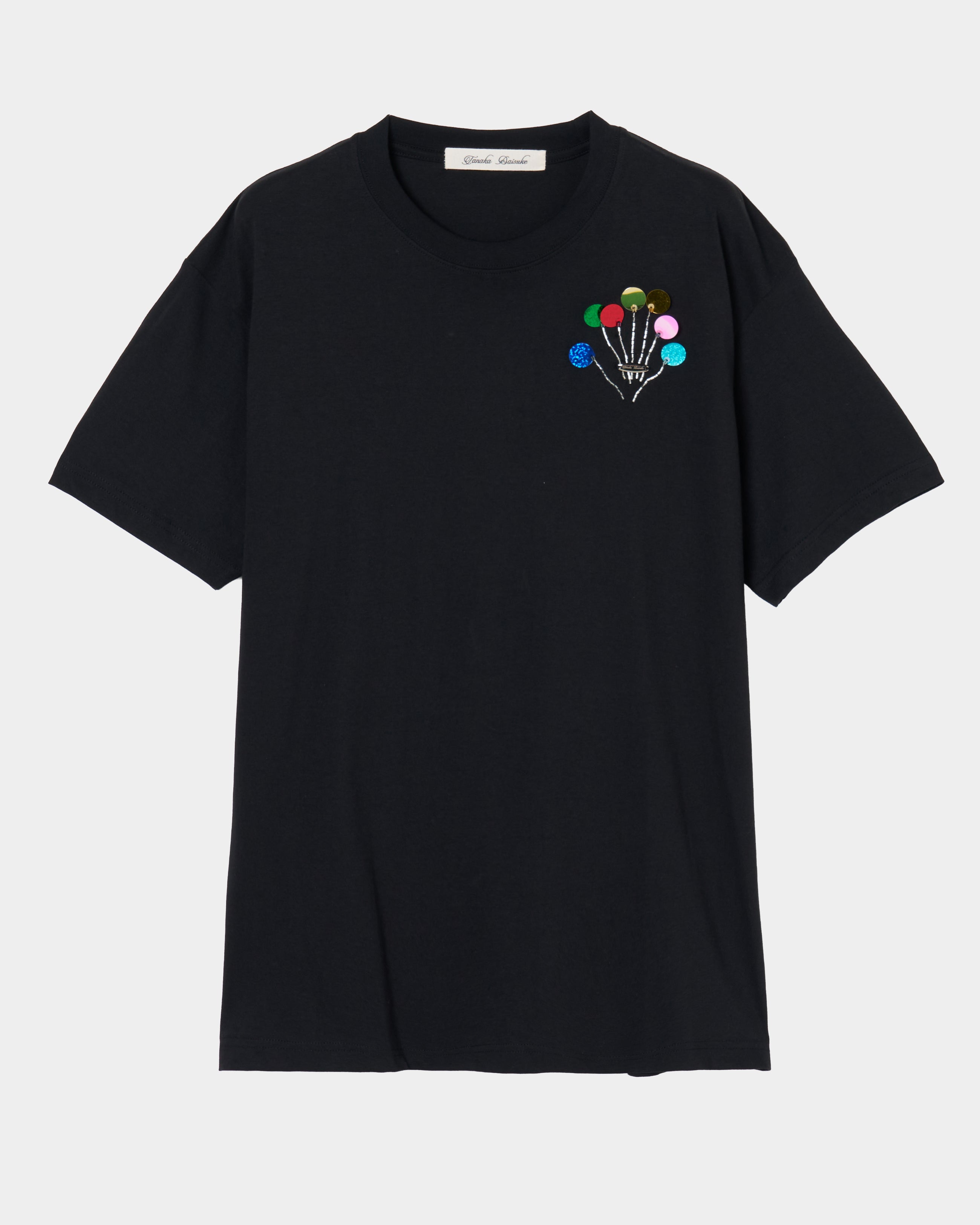 tanakadaisuke(タナカダイスケ)|プルオーバー|Spangle baloonT-shirt Black