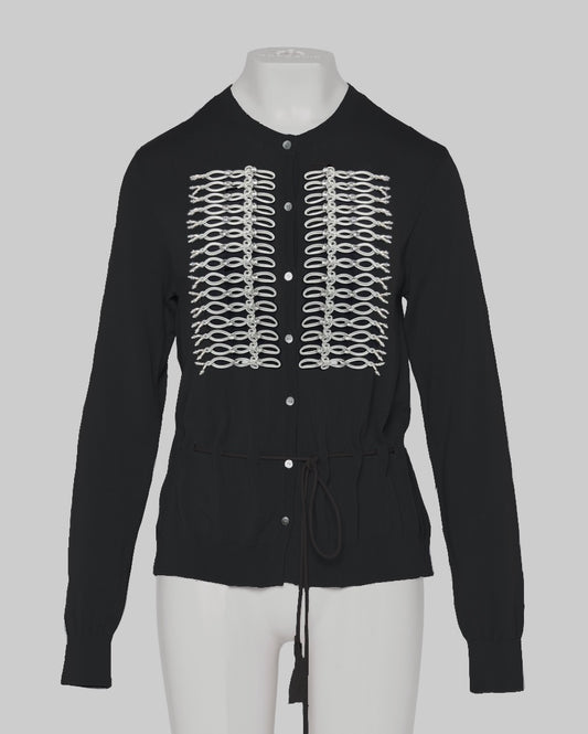 Napoleon bijou knit cardigan Black【Delivery in February 2027】