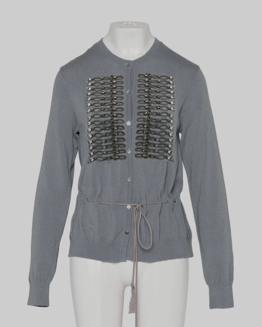 Napoleon bijou knit cardigan Gray【Delivery in February 2027】