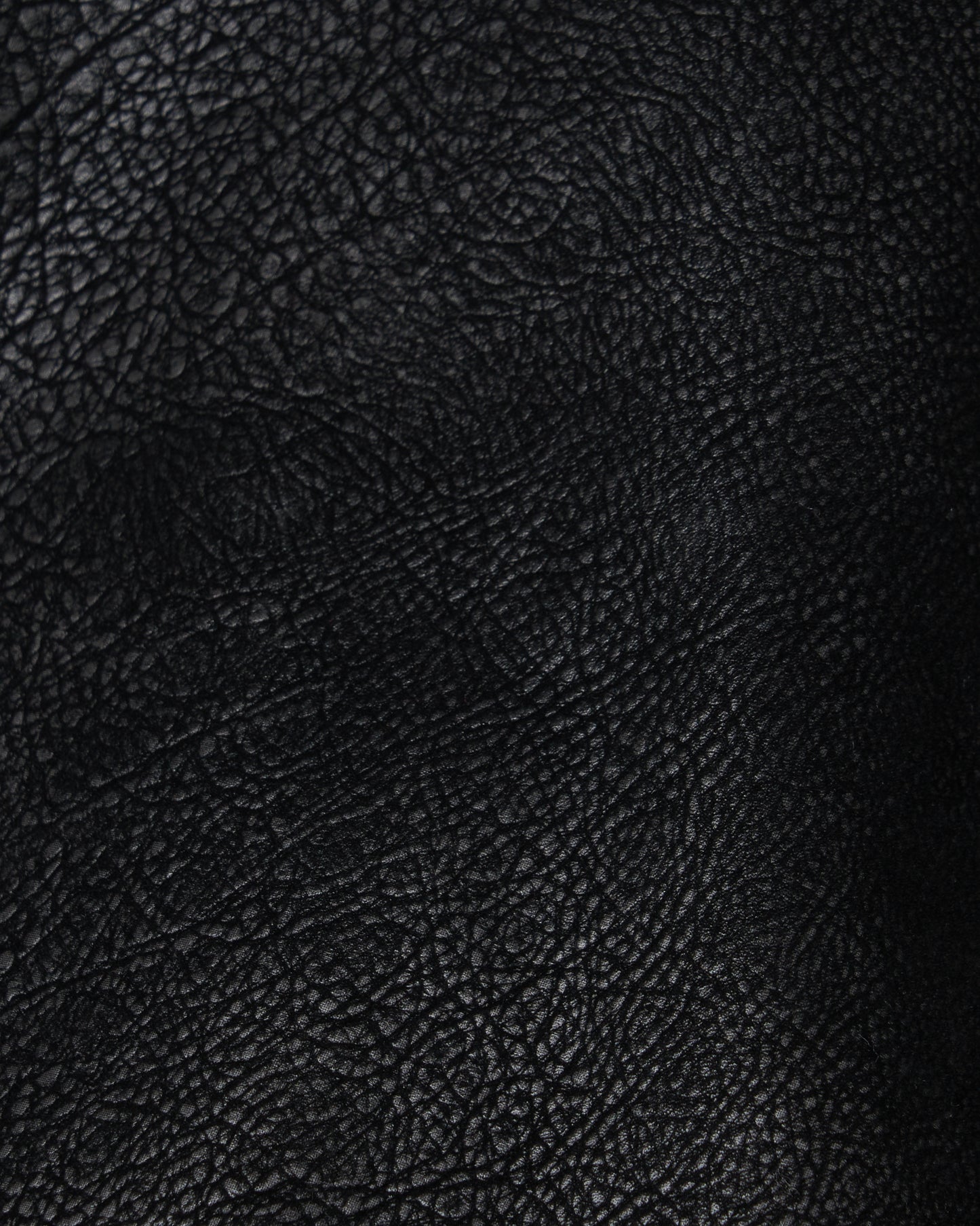 drawstring fade leather blouson Black【Delivery in August 2025】