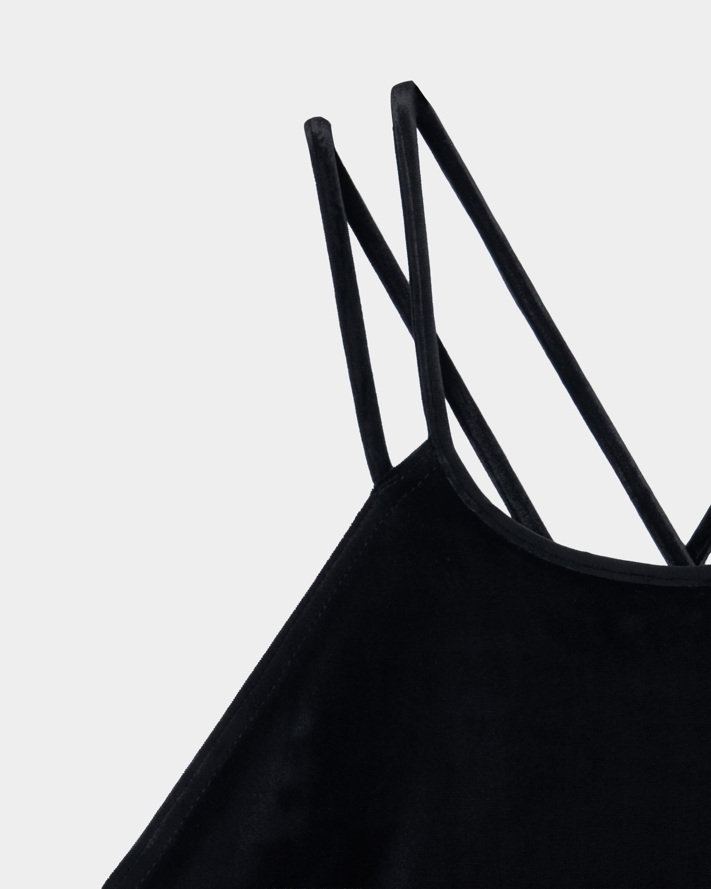 velour cami-one piece Black【stock】