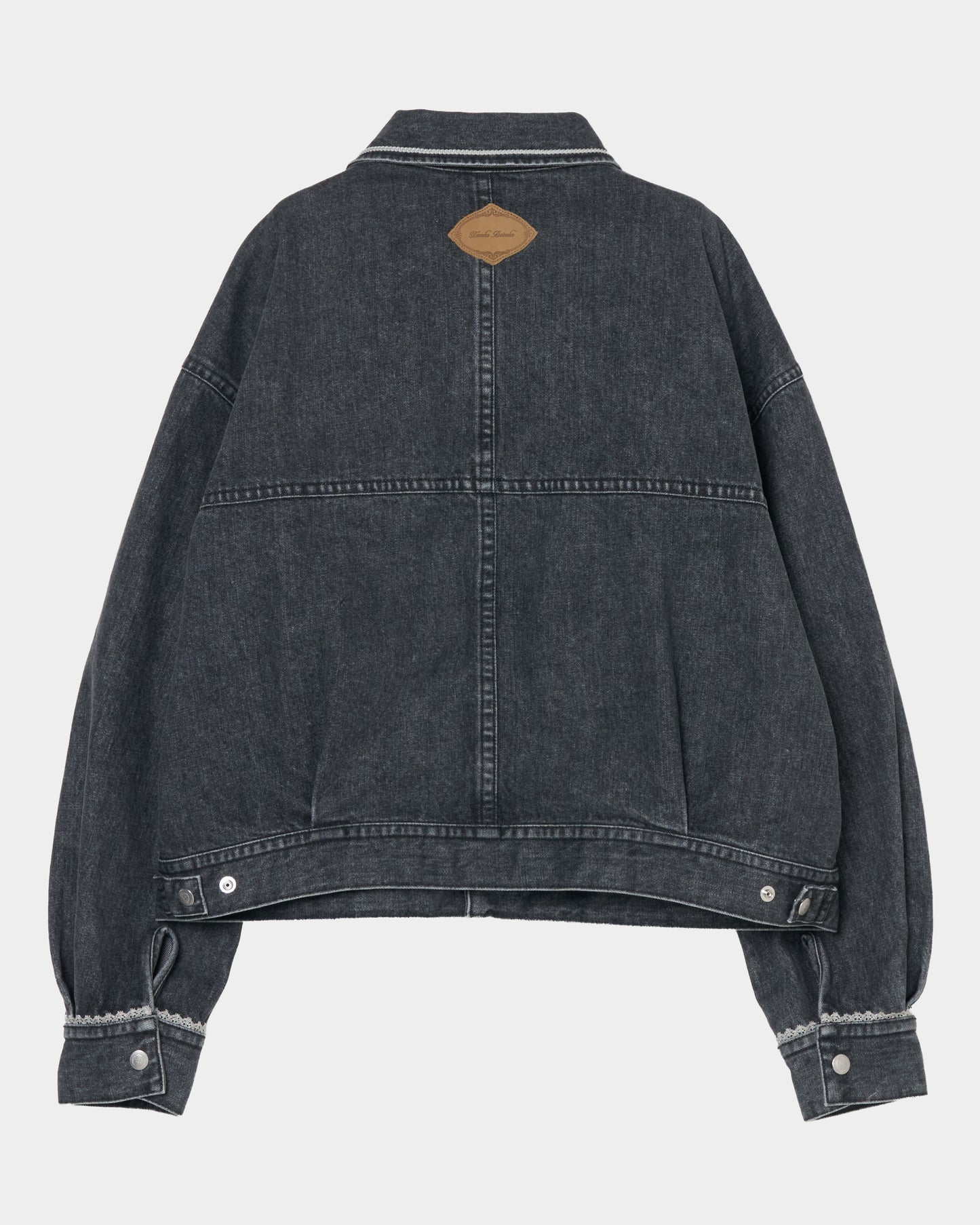 Letter pocket denim jacket Black【Delivery in February 2027】