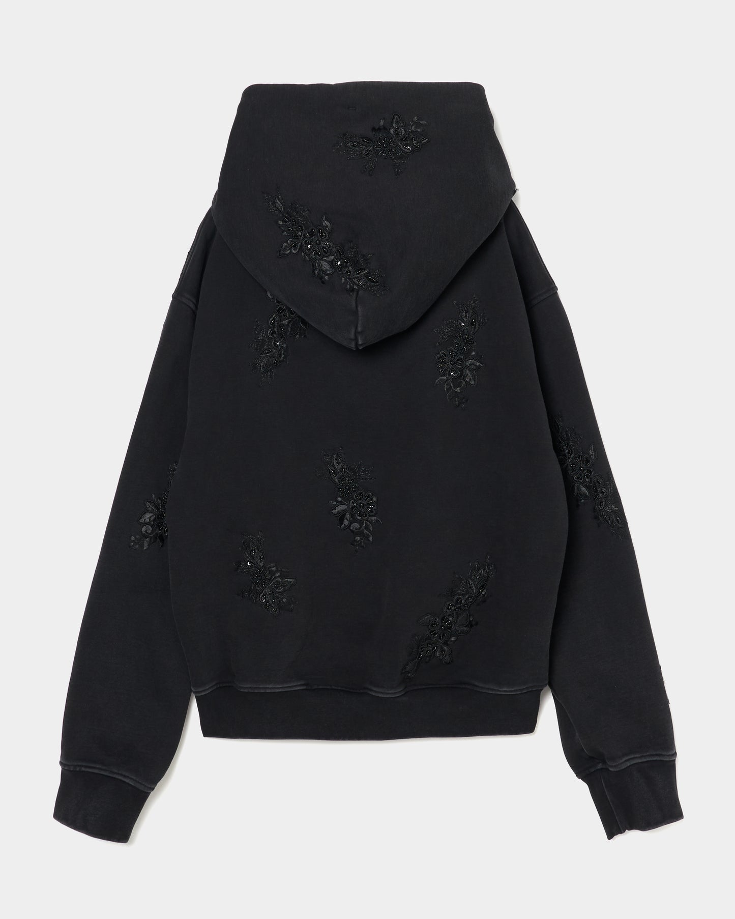 black gardening beads hoodie【Delivery in August 2025】