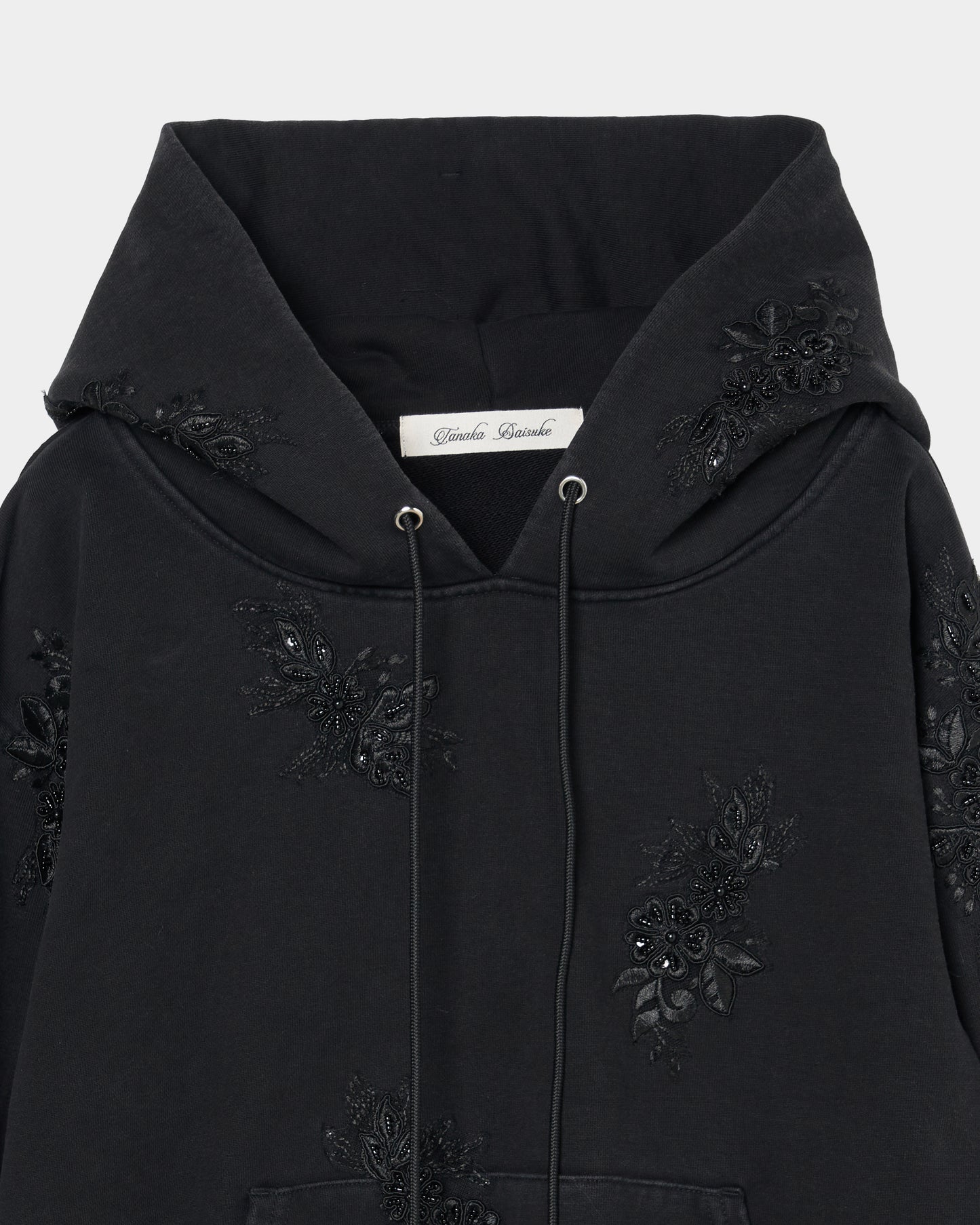 black gardening beads hoodie【Delivery in August 2025】