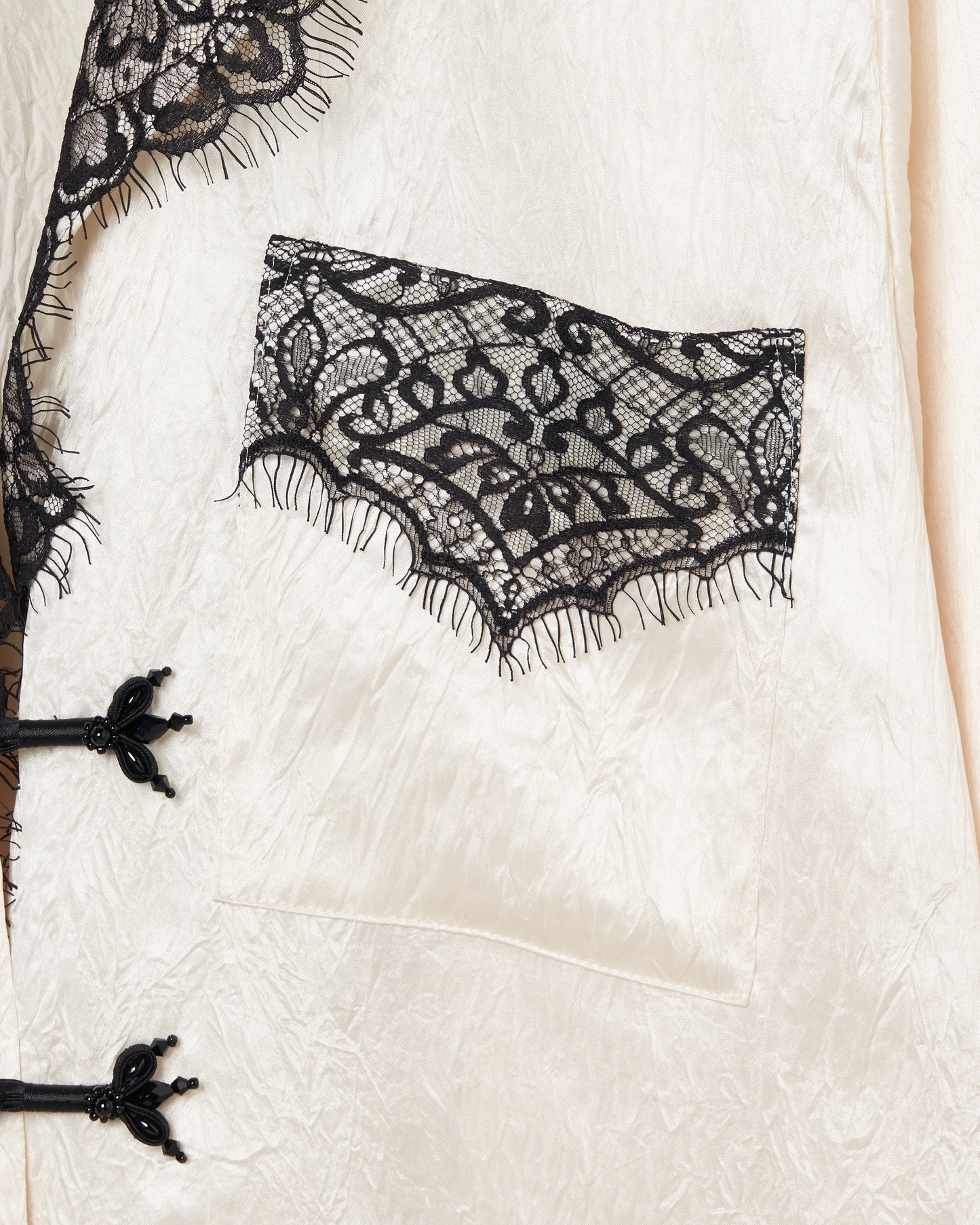 lace collar sleep china button shirt Ivory【Delivery in July 2025】