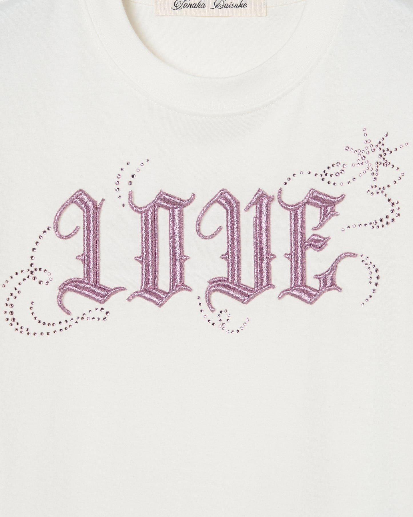 LOVE sparkle T-shirt White × Pink【POPUP先行】