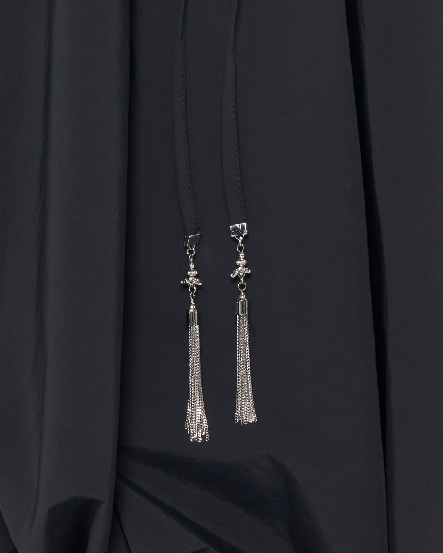 chain tassel ballon skirt Black【Delivery in February 2027】