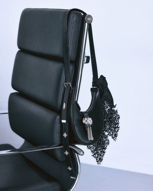 crystal bijou neckchief Black【Delivery in April 2025】