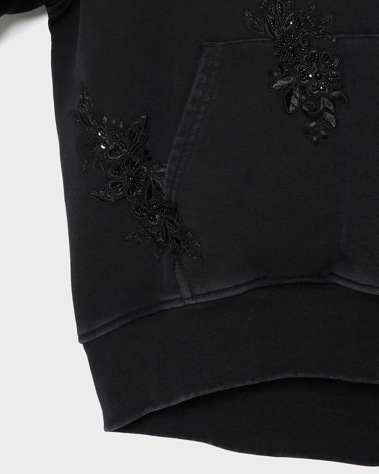 black gardening beads hoodie【Delivery in August 2025】