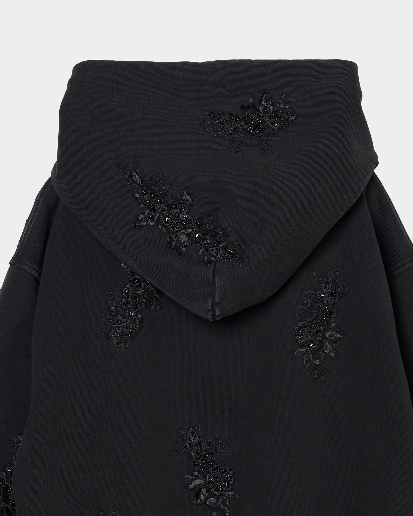 black gardening beads hoodie【Delivery in August 2025】