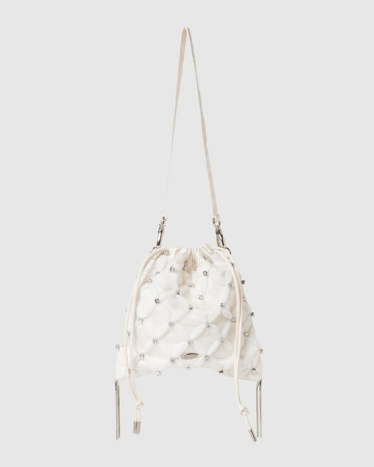 cross tulle drawstring bag【Delivery in March 2027】