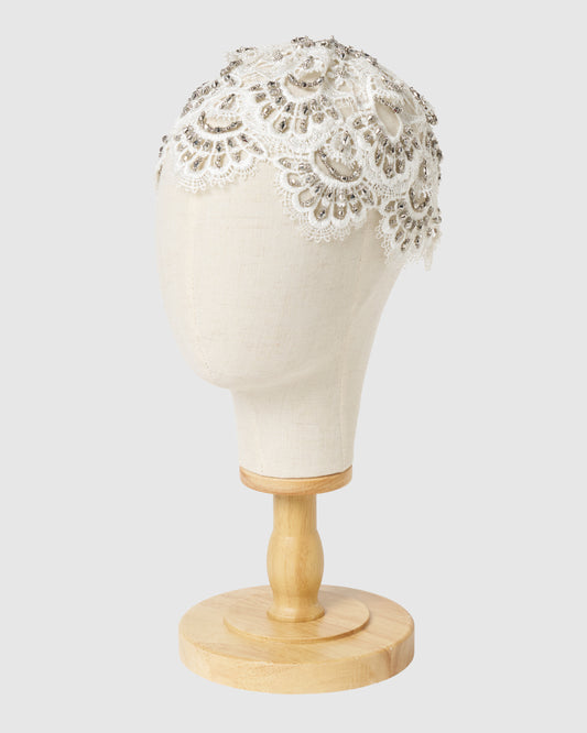 silver lace metal head piece White【Delivery in March 2027】