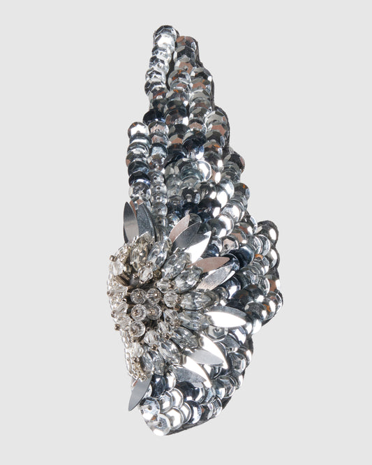 Silver crystal bijou wing brooch clip【Delivery in February 2027】