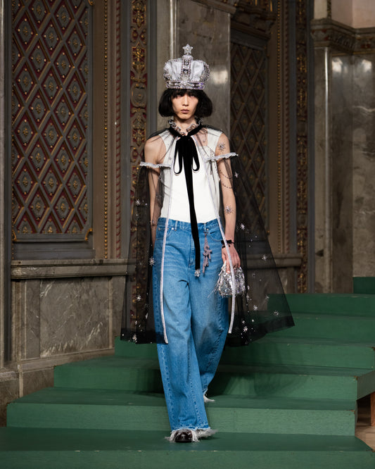 one-side drape gather tank top White【Delivery in June 2026】