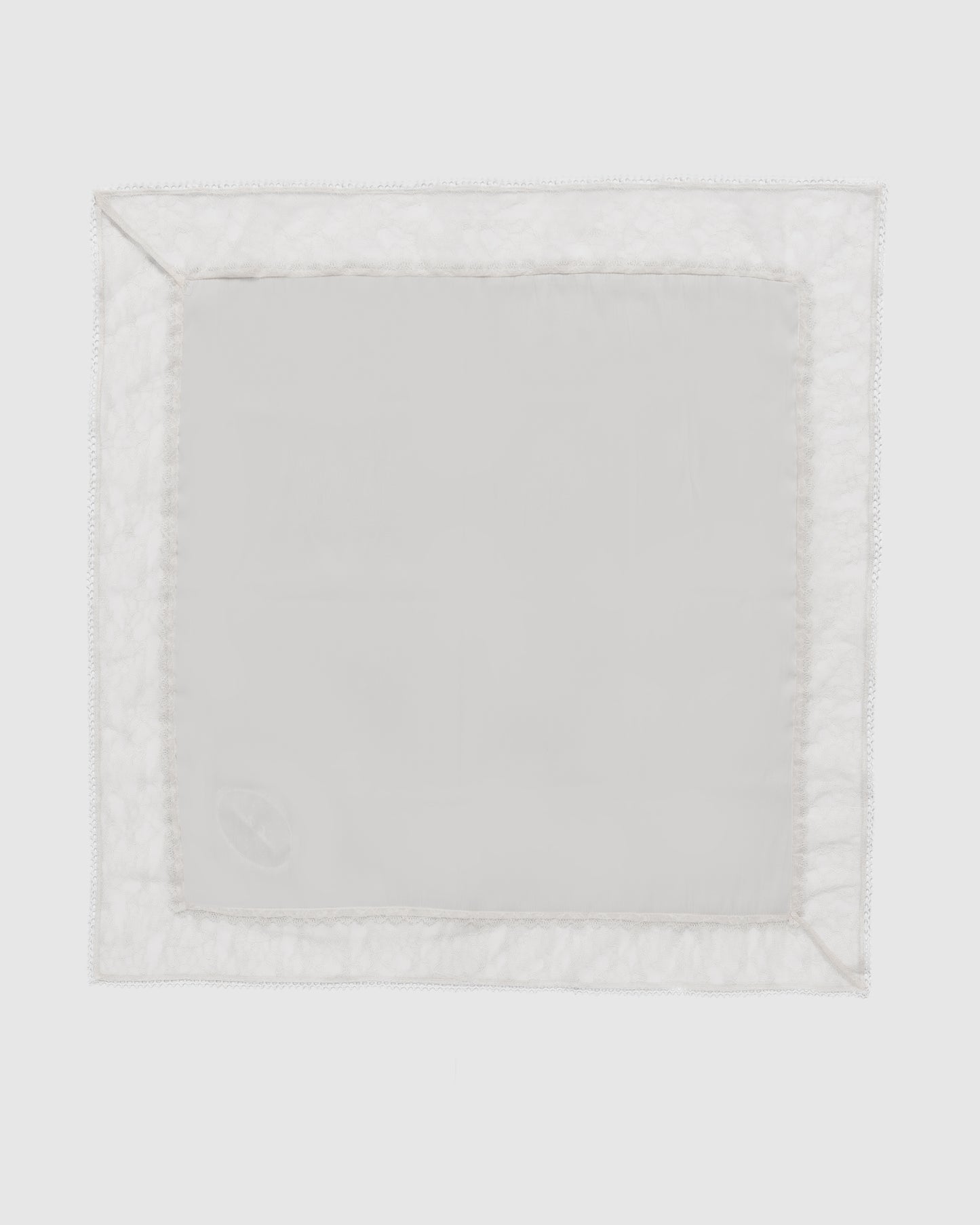 flower lace frame scarf White【Delivery in November 2025】