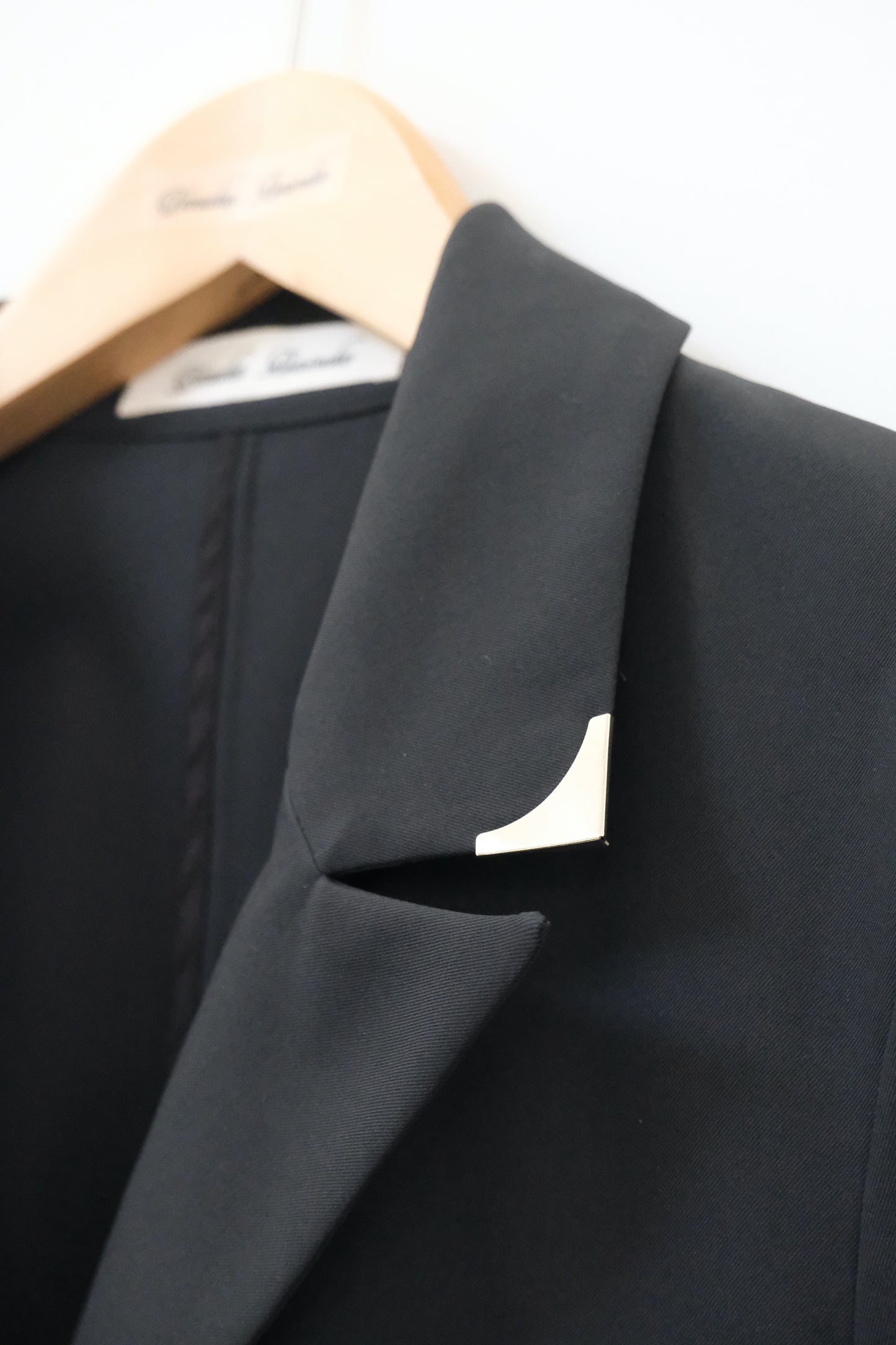 silver metal shirt jacket Black【stock】